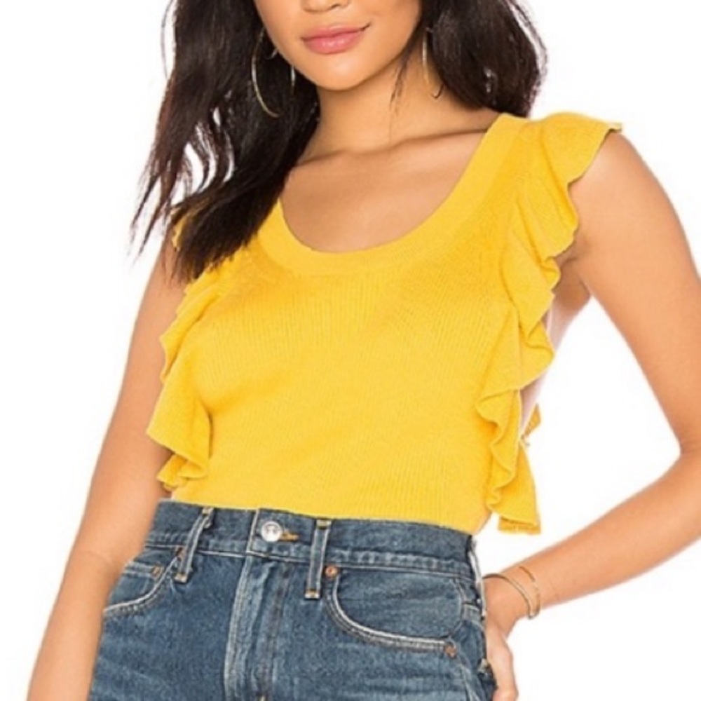 NWT Line & Dot Marie Sweater, Sunflower Yellow XS